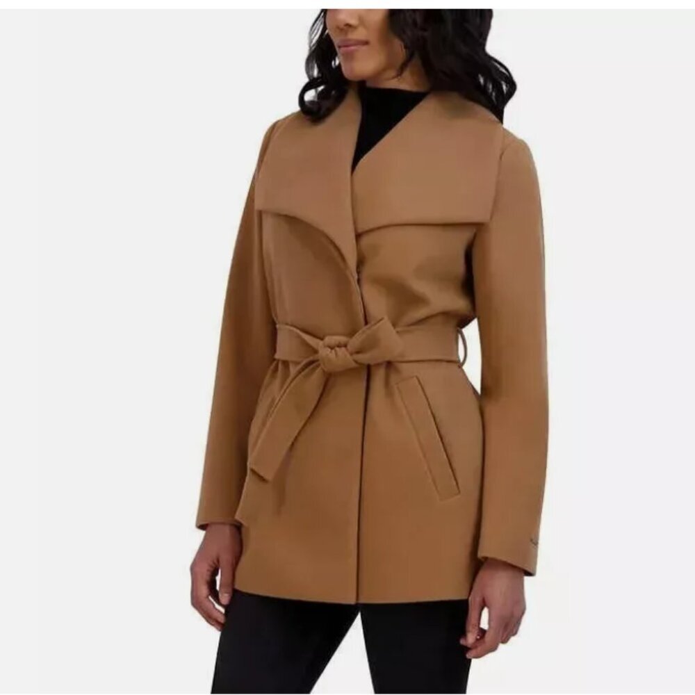 Tahari Ladies' Wrap Coat Brown